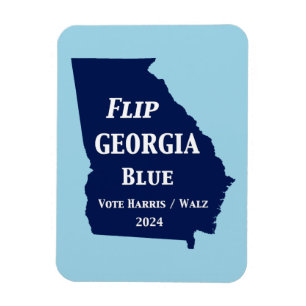 Flip Georgia Blue voor 2024 Magneet