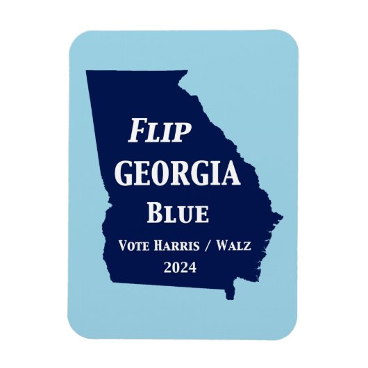 Flip Georgia Blue voor 2024 Magneet (Verticaal)