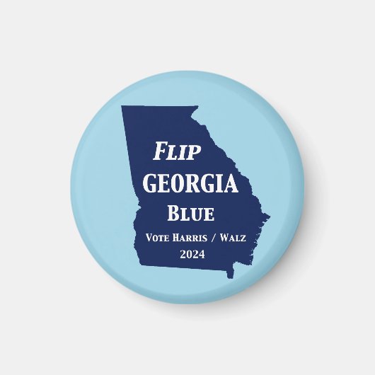 Flip Georgia Blue voor 2024 Magneet (Voorkant)