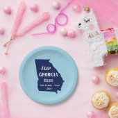 Flip Georgia Blue voor 2024 Papieren Bordje (Feest)