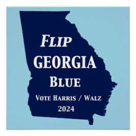 Flip Georgia Blue voor 2024 Perfect Poster