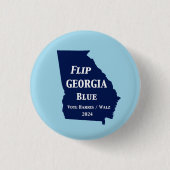 Flip Georgia Blue voor 2024 Ronde Button 3,2 Cm (Voorkant)