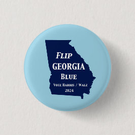 Flip Georgia Blue voor 2024 Ronde Button 3,2 Cm