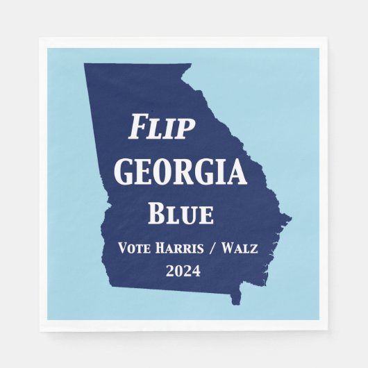 Flip Georgia Blue voor 2024 Servet (Voorkant)