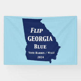 Flip Georgia Blue voor 2024 Spandoek