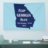 Flip Georgia Blue voor 2024 Spandoek (Beurs)