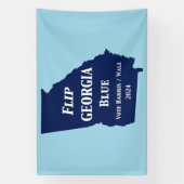 Flip Georgia Blue voor 2024 Spandoek (Verticaal)