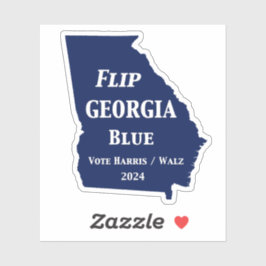 Flip Georgia Blue voor 2024 Sticker