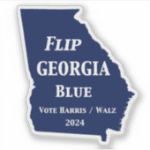 Flip Georgia Blue voor 2024 Sticker (Voorkant)