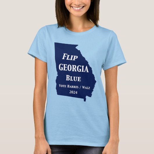 Flip Georgia Blue voor 2024 T-shirt (Voorkant)
