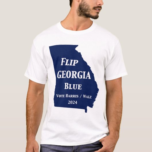 Flip Georgia Blue voor 2024 T-shirt (Voorkant)