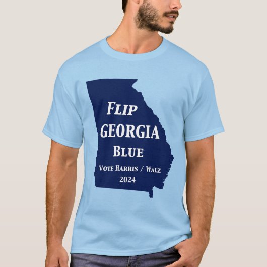 Flip Georgia Blue voor 2024 T-shirt (Voorkant)