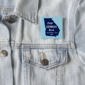 Flip Georgia Blue voor 2024 Vierkante Button 5,1 Cm (In situ)