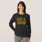 Flip happens Parkour Fun Hobby Sport T-shirt (Voorkant volledig)