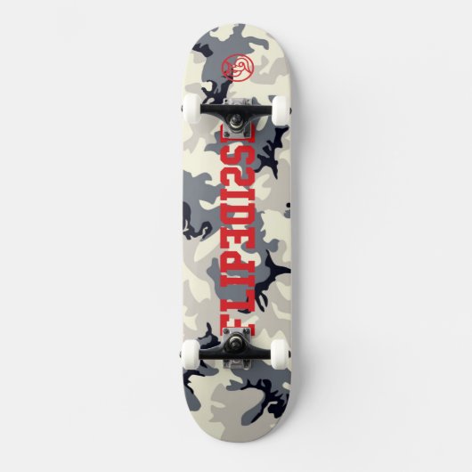 Flip kant voor de echte skateboarders camo persoonlijk skateboard (Voorkant)