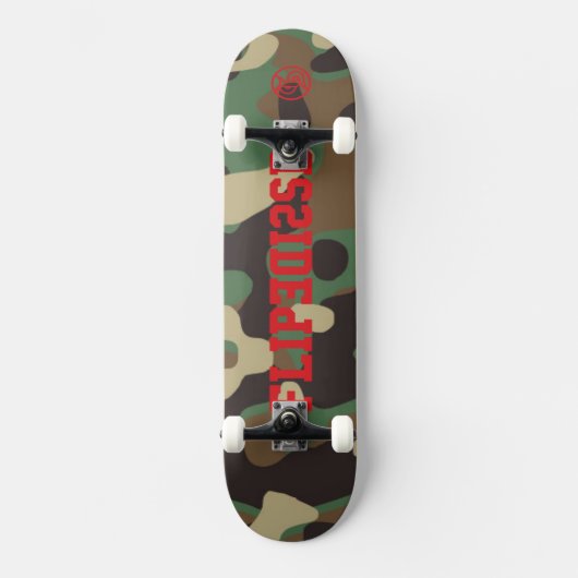Flip kant voor de echte skateboarders camo persoonlijk skateboard (Voorkant)