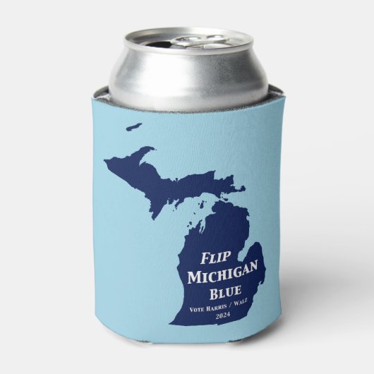 Flip Michigan Blue voor 2024 Blikjeskoeler (Blikje Voorkant)