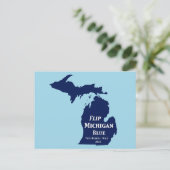 Flip Michigan Blue voor 2024 Briefkaart (Staand voorkant)