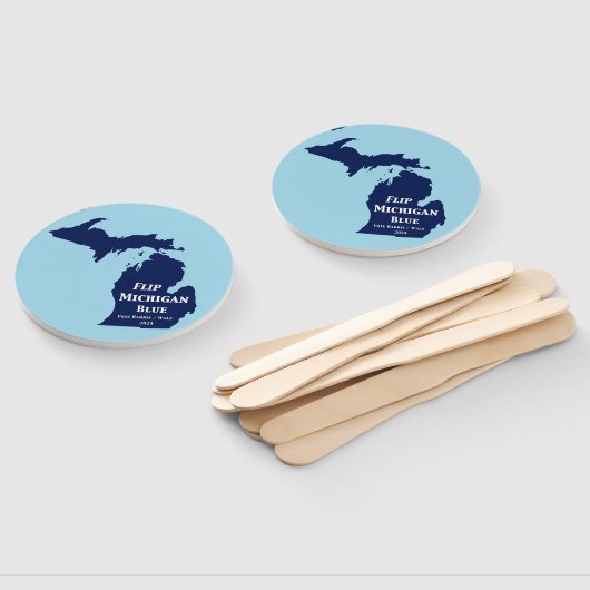 Flip Michigan Blue voor 2024 Handwaaier (Niet-gemonteerd)