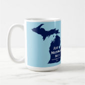 Flip Michigan Blue voor 2024 Koffiemok (Links)
