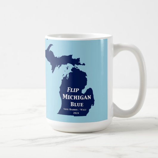 Flip Michigan Blue voor 2024 Koffiemok (Rechts)