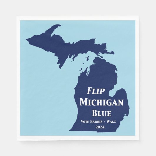 Flip Michigan Blue voor 2024 Servet (Voorkant)