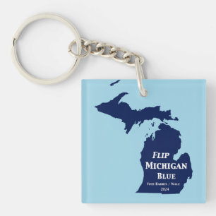 Flip Michigan Blue voor 2024 Sleutelhanger