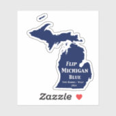 Flip Michigan Blue voor 2024 Sticker (Vel)