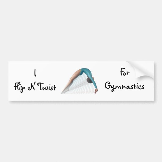 Flip N Twist, Voor Turnen Bumpersticker (Voorkant)