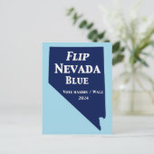 Flip Nevada Blue voor 2024 Briefkaart (Staand voorkant)