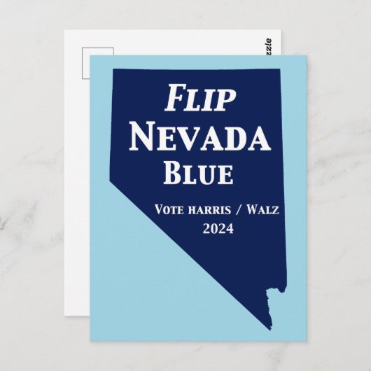 Flip Nevada Blue voor 2024 Briefkaart (Voorkant / Achterkant)