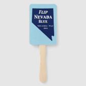 Flip Nevada Blue voor 2024 Handwaaier (Achterkant)