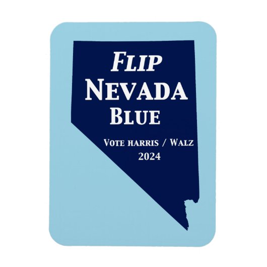Flip Nevada Blue voor 2024 Magneet (Verticaal)