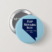 Flip Nevada Blue voor 2024 Ronde Button 5,7 Cm (Voorkant /achterkant)