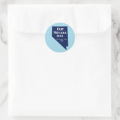 Flip Nevada Blue voor 2024 Ronde Sticker (Tas)