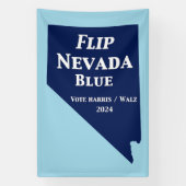 Flip Nevada Blue voor 2024 Spandoek (Verticaal)