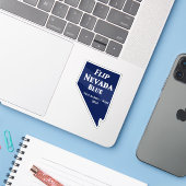 Flip Nevada Blue voor 2024 Sticker (Laptop met iPhone)