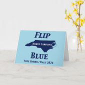 Flip North Carolina Blauw in 2024 Kaart (Gele Bloem)