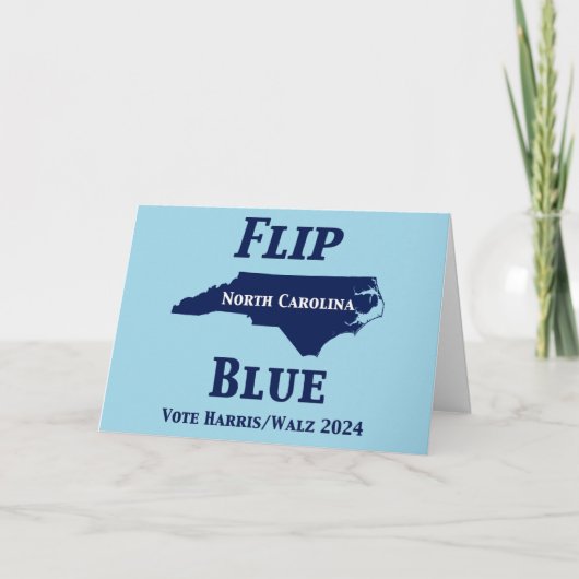 Flip North Carolina Blauw in 2024 Kaart (Voorkant)