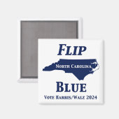 Flip North Carolina Blauw in 2024 Magneet (Voorkant / Achterkant)