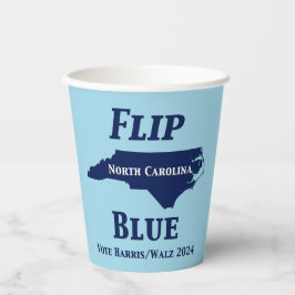 Flip North Carolina Blauw in 2024 Papieren Bekers