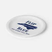Flip North Carolina Blauw in 2024 Papieren Bordje (Gekanteld)