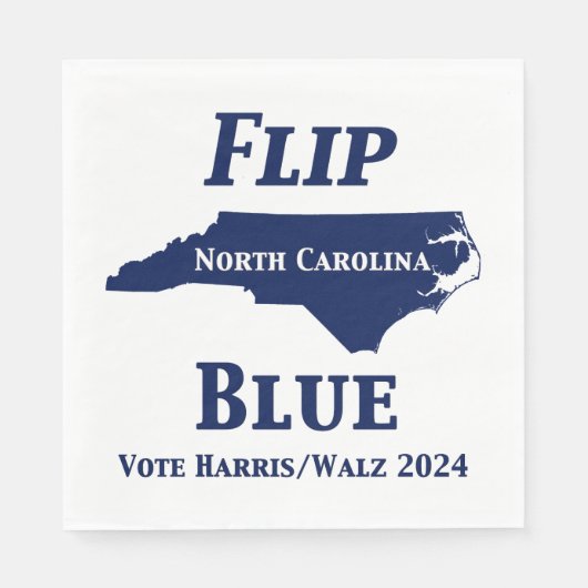 Flip North Carolina Blauw in 2024 Servet (Voorkant)