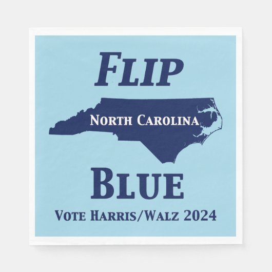 Flip North Carolina Blauw in 2024 Servet (Voorkant)