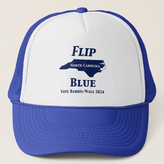 Flip North Carolina Blauw in 2024 Trucker Pet (Voorkant)