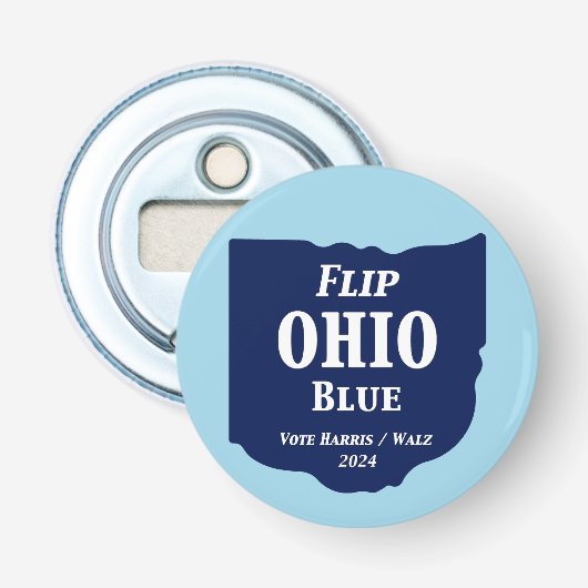 Flip Ohio Blue voor 2024 Button Flesopener (Voorkant)