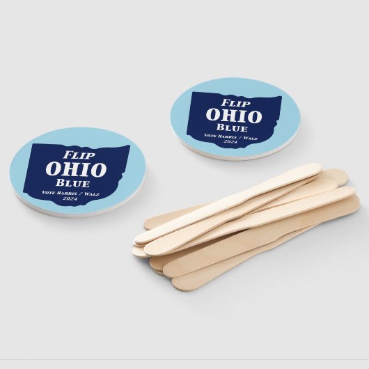 Flip Ohio Blue voor 2024 Handwaaier (Niet-gemonteerd)