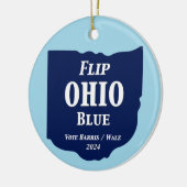Flip Ohio Blue voor 2024 Keramisch Ornament (Links)