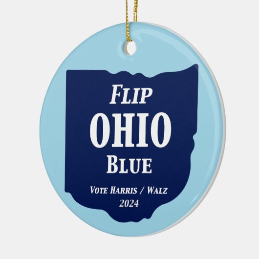 Flip Ohio Blue voor 2024 Keramisch Ornament (Links)