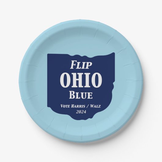 Flip Ohio Blue voor 2024 Papieren Bordje (Voorkant)